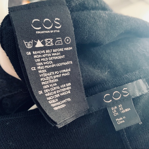 COS Wool Black Little Slim Skinny Bodycon Dress - Picture 16 of 16